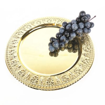 European style round copper plate (2)