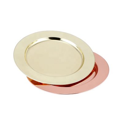 Luxury design round metal plate (5)
