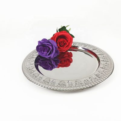 Pattern lace custom metal charging plate (1)