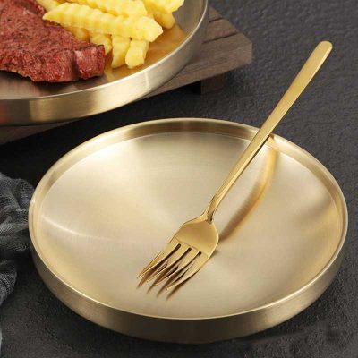 Pure handmade gold metal plate (3)