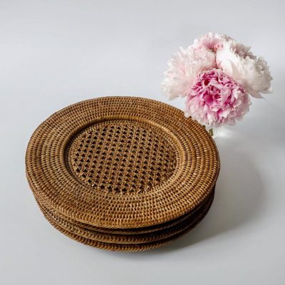 The latest product rattan dinner plate (3)