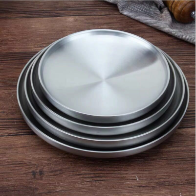 Wedding silver stainless steel dinner plate (4)