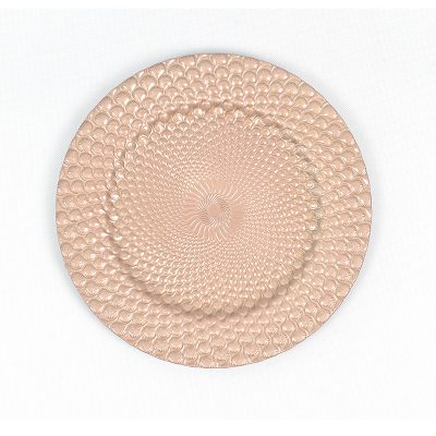 Wholesale golden plastic dinner plates (3)