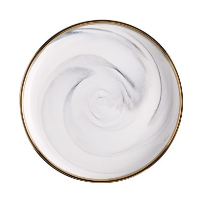 Ceramic charger plate with gold edge decoration (3)