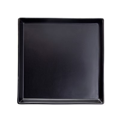 Square black ceramic charger plate (5)