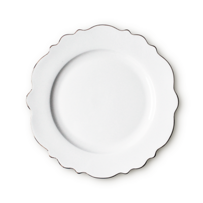 Stylish white ceramic dinner plate (4)