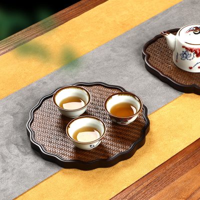 Vintage style bamboo charger plate (5)